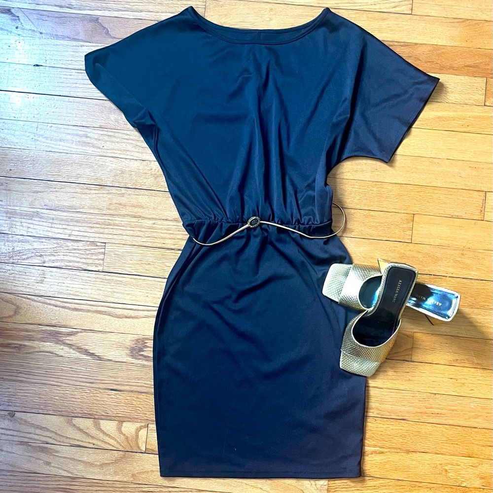 Black mini dress